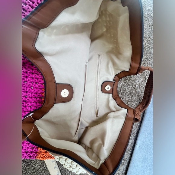 NWOT Time & Tru‎ Extra Large Woven Straw Beach Bag - Picture 3 of 7